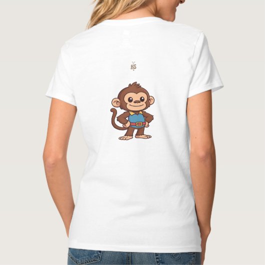 Calm Confidence Monkey – Quiet Progress  T-Shirt (Achterkant)
