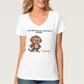 Calm Confidence Monkey – Quiet Progress  T-Shirt (Voorkant)