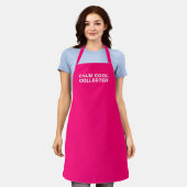 Calm cool verzamelde moderne grappige hete roze fu schort (Gedragen)