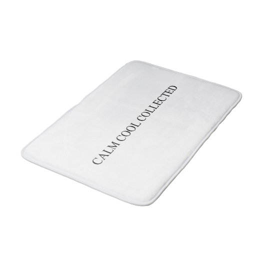 Calm coole verzamelde zwarte witte minimalistische badmat (Gekanteld)