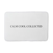Calm coole verzamelde zwarte witte minimalistische badmat (Voorkant)