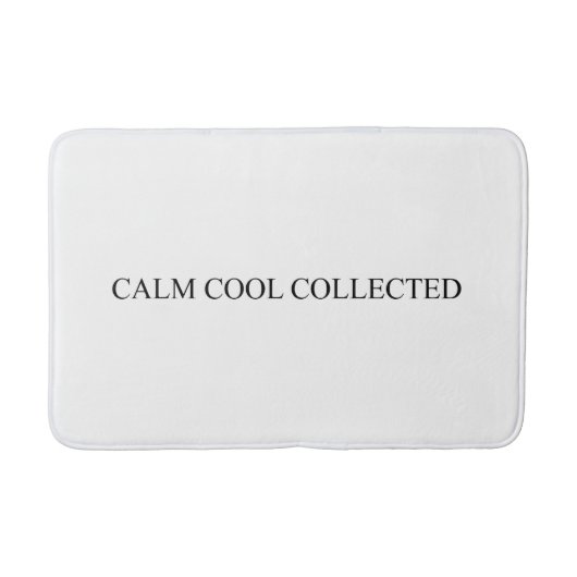 Calm coole verzamelde zwarte witte minimalistische badmat (Voorkant)
