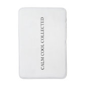 Calm coole verzamelde zwarte witte minimalistische badmat (Voorkant Verticaal)