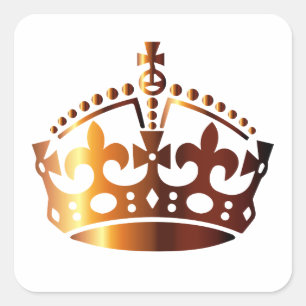 Calm Cooper Crown behouden - Achtergrond wijzigen Vierkante Sticker