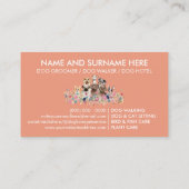 Calm Coral Dog groomt boutique pet sitter puppy Visitekaartje (Achterkant)