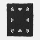 Calm Crown behouden op zwart Fleece Deken (Voorkant)