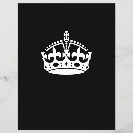 Calm Crown behouden op zwart Flyer (Voorkant)