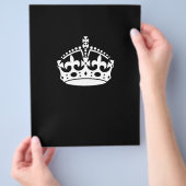 Calm Crown behouden op zwart Flyer (Hand)