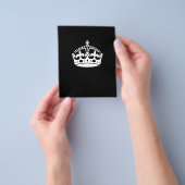 Calm Crown behouden op zwart Flyer (Hand)