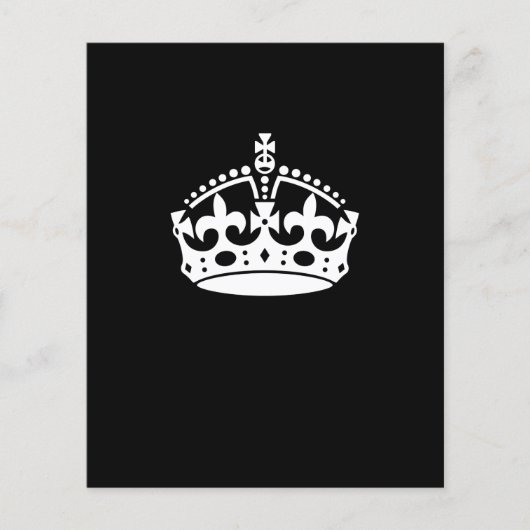 Calm Crown behouden op zwart Flyer (Voorkant)