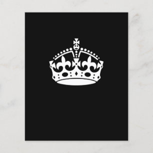 Calm Crown behouden op zwart Flyer