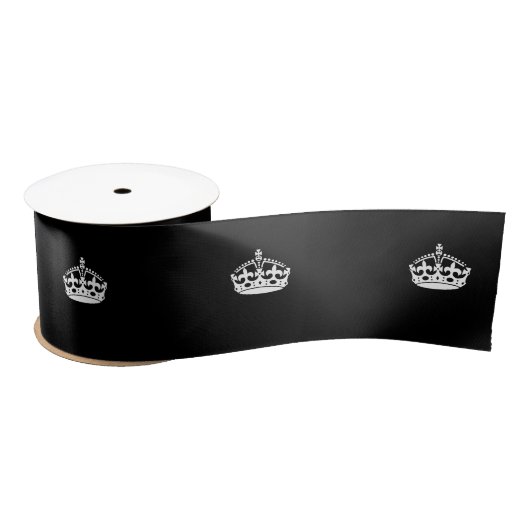 Calm Crown behouden op zwart Satijnen Lint (Spoel)