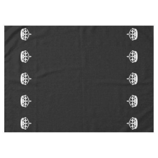 Calm Crown behouden op zwart Tafelkleed (Voorkant (Horizontaal))