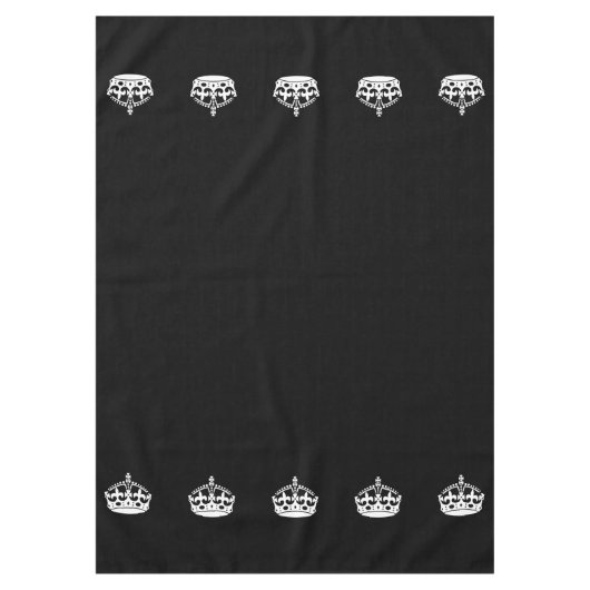 Calm Crown behouden op zwart Tafelkleed (Voorkant)