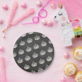 Calm Crown Chalkboard Party Chic Paper Borden Papieren Bordje (Feest)