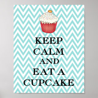 Calm Cupcake houden Poster