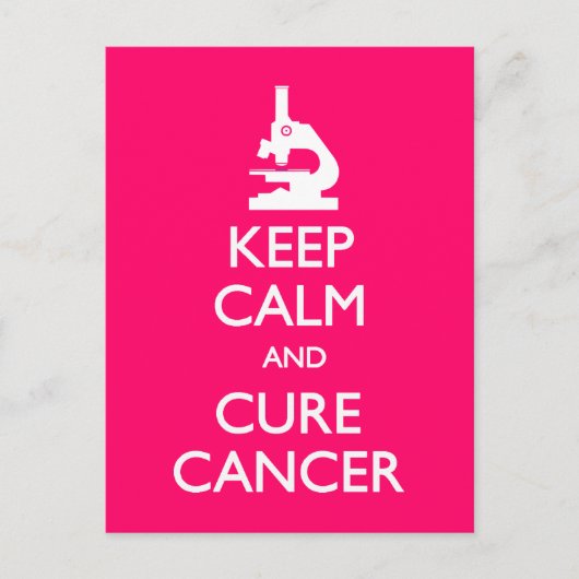 Calm Cure Cancer behouden Briefkaart (Voorkant)