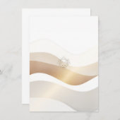 Calm Desert Waves with Fennec Essence | Minimal Se Bedankkaart (Voorkant / Achterkant)