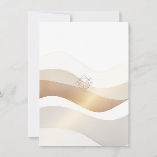 Calm Desert Waves with Fennec Essence | Minimal Se Bedankkaart (Voorkant)