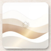 Calm Desert Waves with Fennec Essence | Minimal Se Bier Onderzetter (Voorkant)