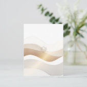 Calm Desert Waves with Fennec Essence | Minimal Se Briefkaart (Staand voorkant)