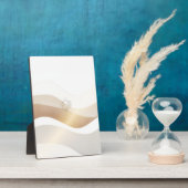 Calm Desert Waves with Fennec Essence | Minimal Se Fotoplaat (Zijkant)