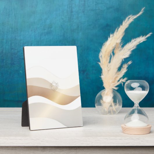 Calm Desert Waves with Fennec Essence | Minimal Se Fotoplaat (Zijkant)