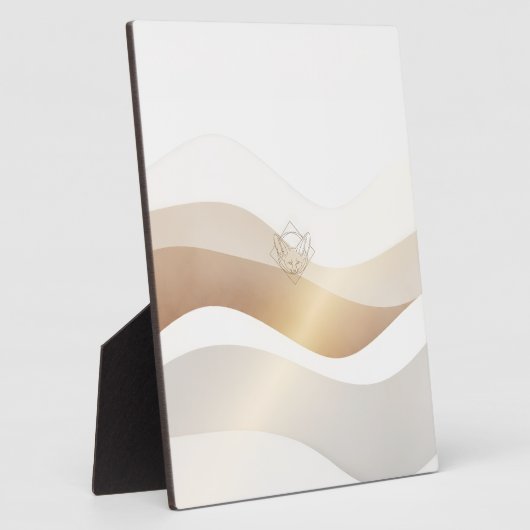 Calm Desert Waves with Fennec Essence | Minimal Se Fotoplaat (Zijkant)