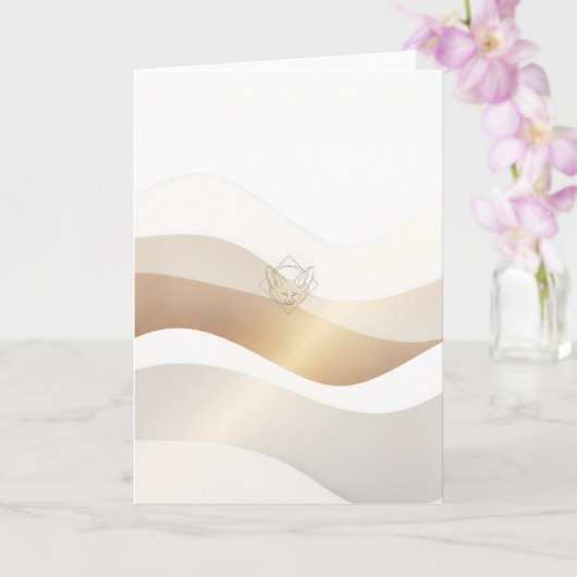 Calm Desert Waves with Fennec Essence | Minimal Se Kaart (Orchidee)