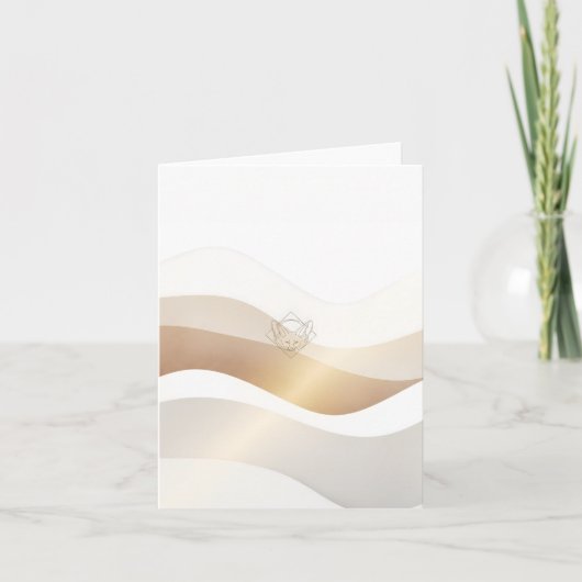 Calm Desert Waves with Fennec Essence | Minimal Se Kaart (Voorkant)