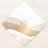 Calm Desert Waves with Fennec Essence | Minimal Se Kartonnen Onderzetters (Voorkant)