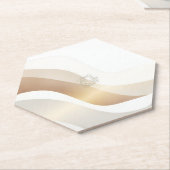 Calm Desert Waves with Fennec Essence | Minimal Se Kartonnen Onderzetters (Schuin)