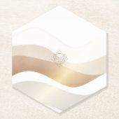 Calm Desert Waves with Fennec Essence | Minimal Se Kartonnen Onderzetters (Voorkant)