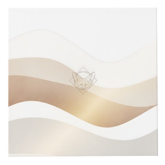 Calm Desert Waves with Fennec Essence | Minimal Se Kubus (Voorkant)