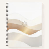 Calm Desert Waves with Fennec Essence | Minimal Se Notitieboek (Voorkant)