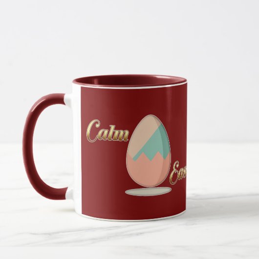 Calm Easter – Aesthetic Egg Art - caneca Mok (Links)