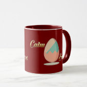 Calm Easter – Aesthetic Egg Art - caneca Mok (Voorkant rechts)