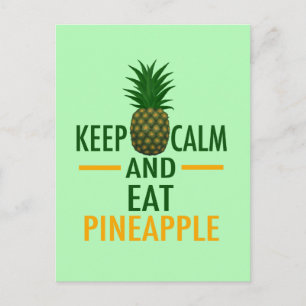 Calm Eat Pineappel houden Briefkaart