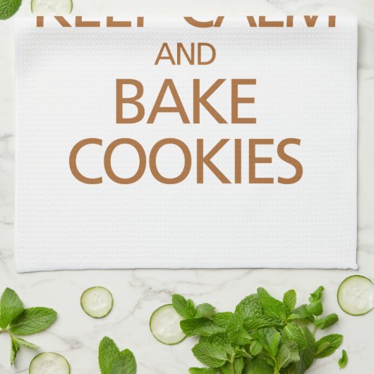 Calm en Bake Cookies Kitchen Towel Theedoek (Gevouwen)