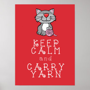 Calm en Carry Yarn Red poster
