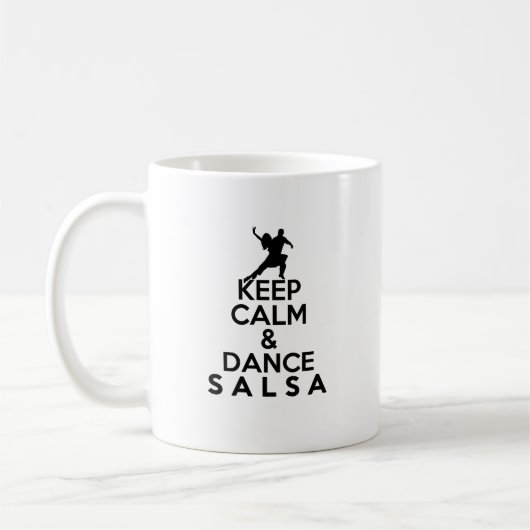 CALM- EN DANCE SALSA-cadeau BEHOUDEN Koffiemok (Links)