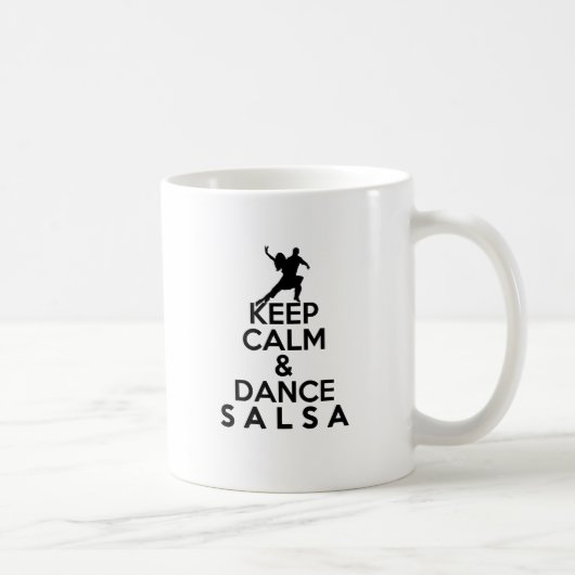CALM- EN DANCE SALSA-cadeau BEHOUDEN Koffiemok (Rechts)
