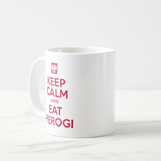 Calm en Eat Pierogi Mok (Voorkant links)