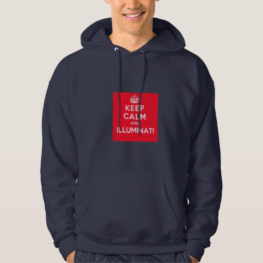 Calm en Illuminati Blue Hoodie Sweatshirt (Voorkant)