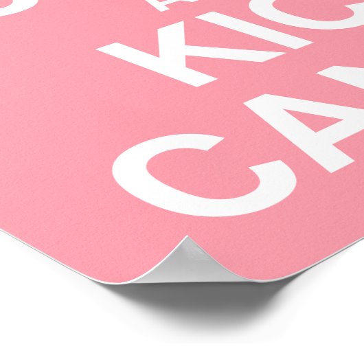 Calm en Kick Cancer Poster behouden (Hoek)