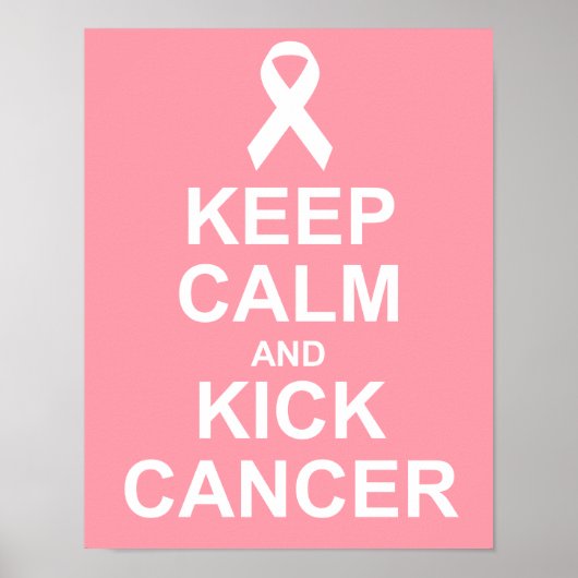 Calm en Kick Cancer Poster behouden (Voorkant)