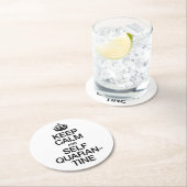 Calm en Self Quarantine houden Ronde Kartonnen Onderzetter (Insitu)