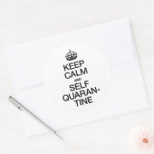 Calm en Self Quarantine houden Ronde Sticker (Envelop)