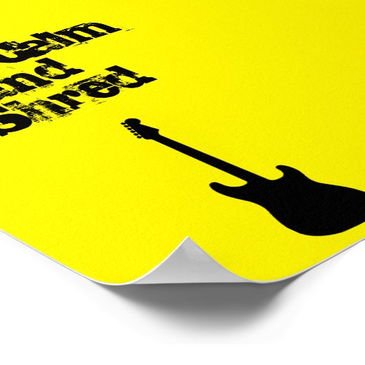 Calm en Shred Guitar Poster (Hoek)