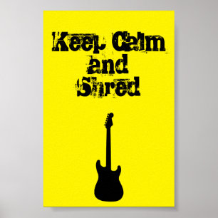 Calm en Shred Guitar Poster